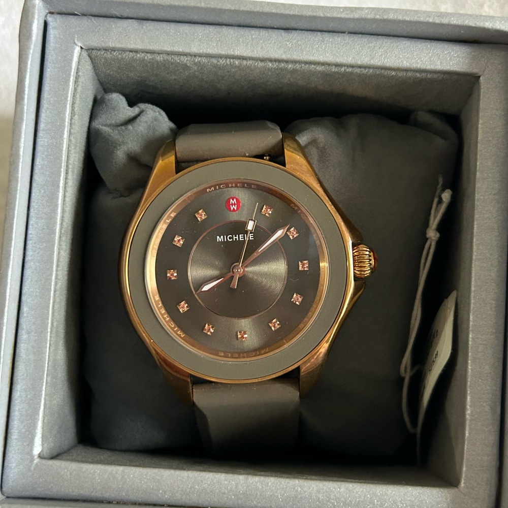 Michele Gold and Gray Women's Watch